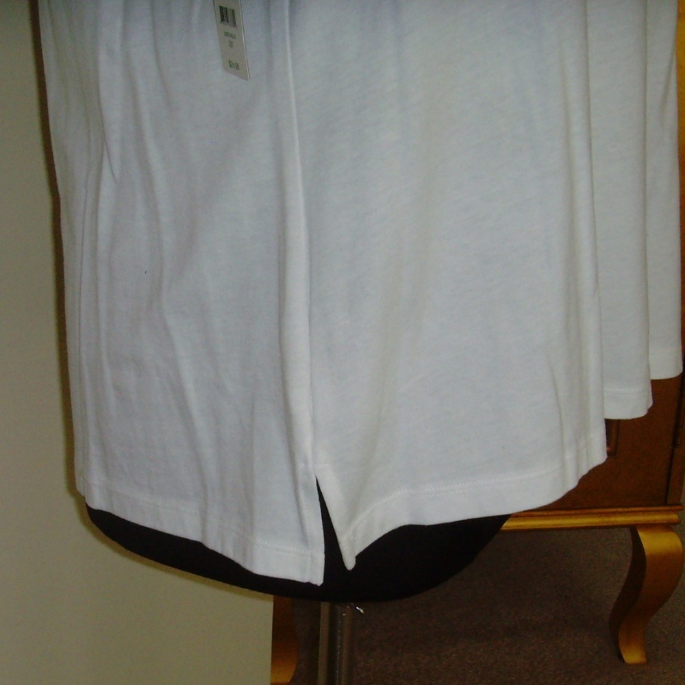 Lord & Taylor Woman White Cotton Tunic Pullover - BRAND NEW - Picture 7 of 7